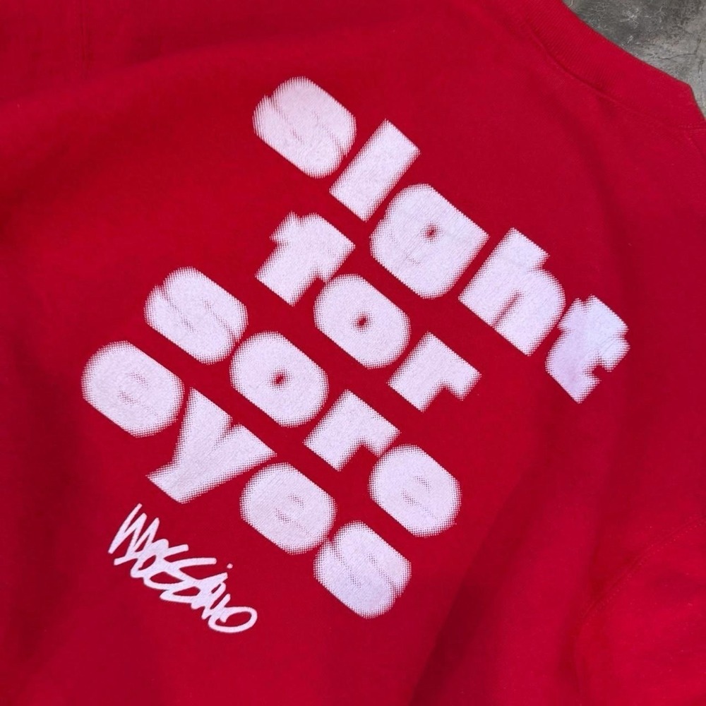 Vintage Mossimo "Sight For Sore Eyes" Red Pullover Sweatshirt Adult Large 90s